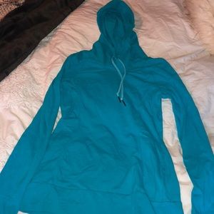 Light weight turquoise workout hoodie